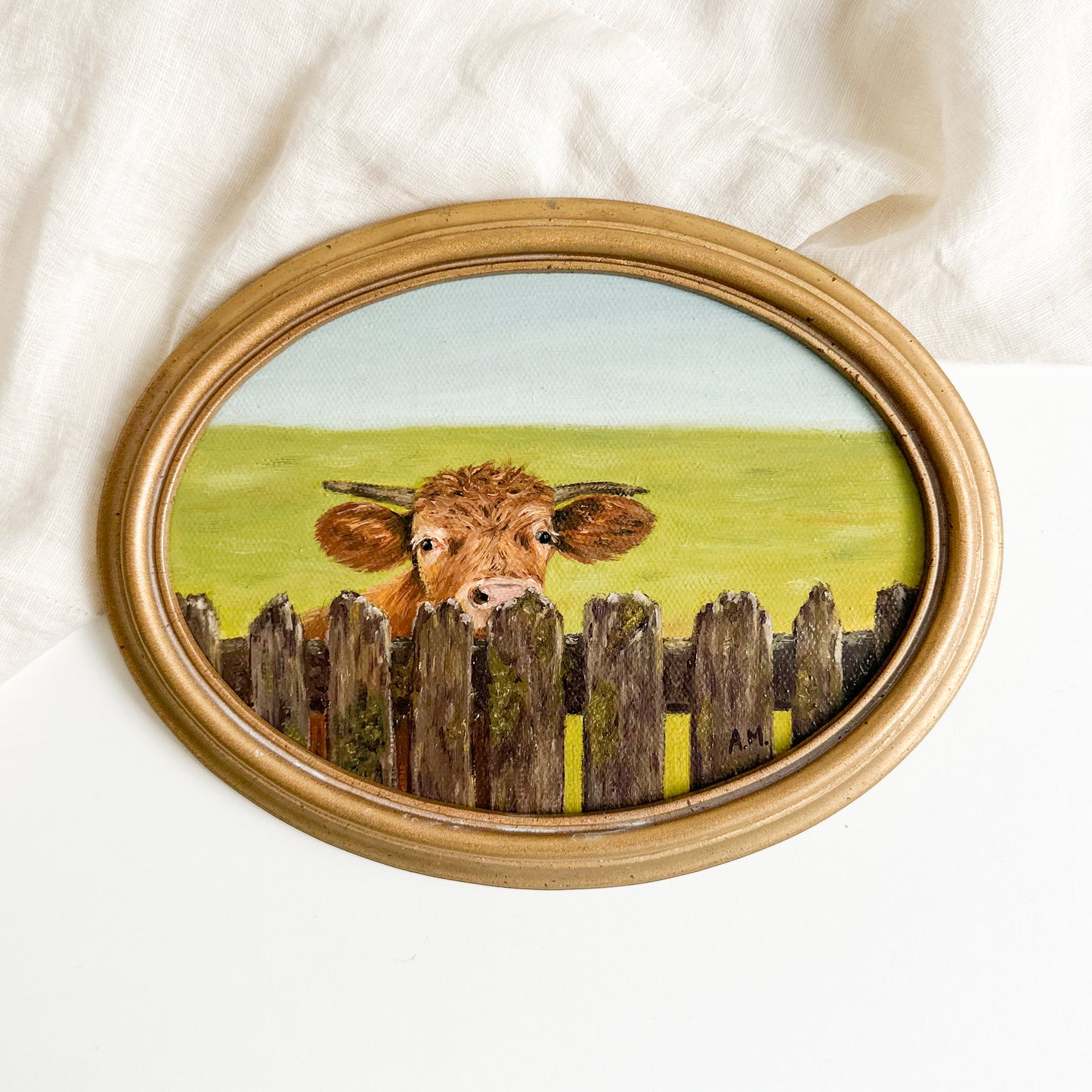 “Nosy Neighbour” - Original Oil Painting