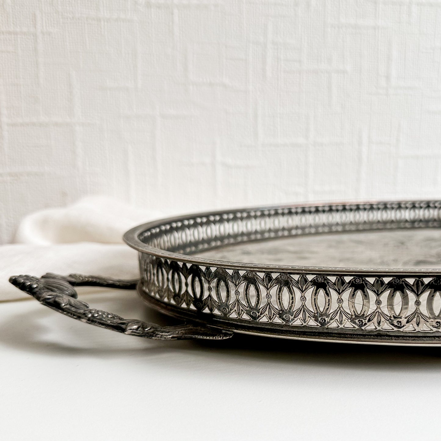 Falstaff Silver Plated Gallery Tray