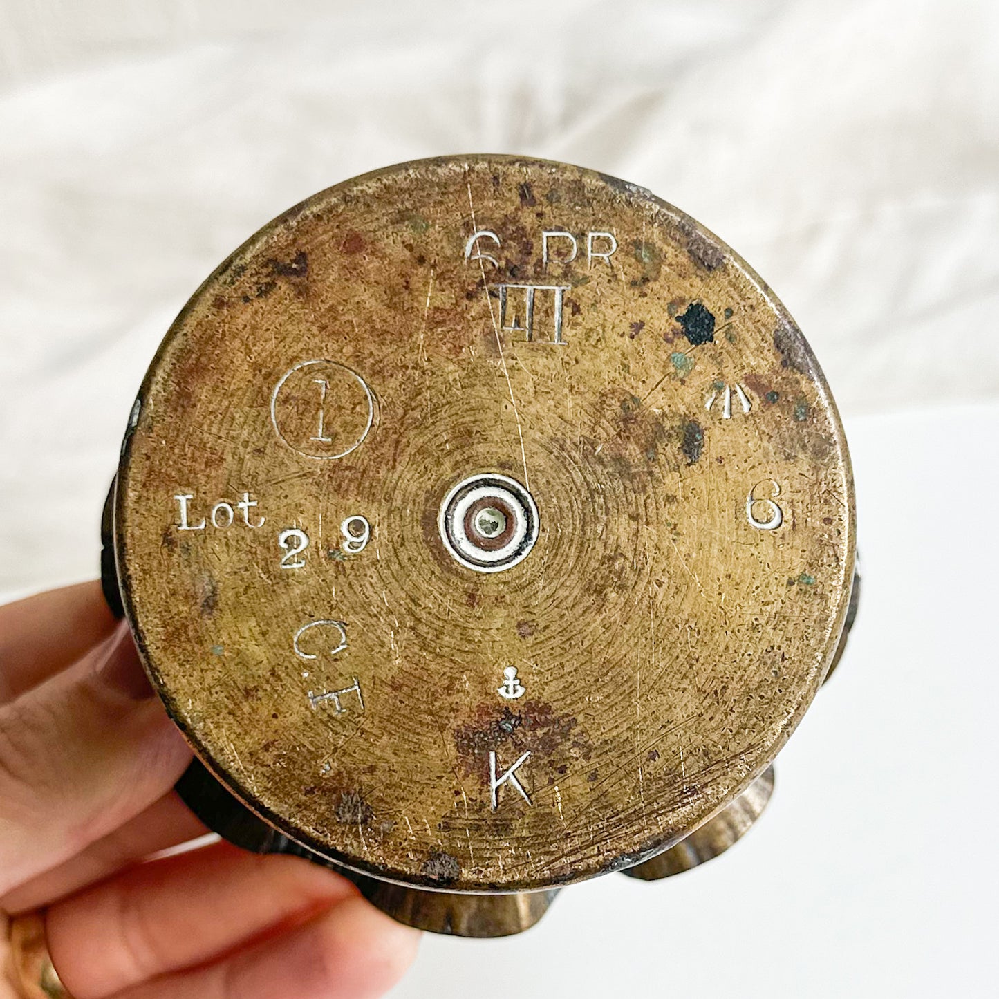 Brass Trench Art Ashtray / Trinket Dish