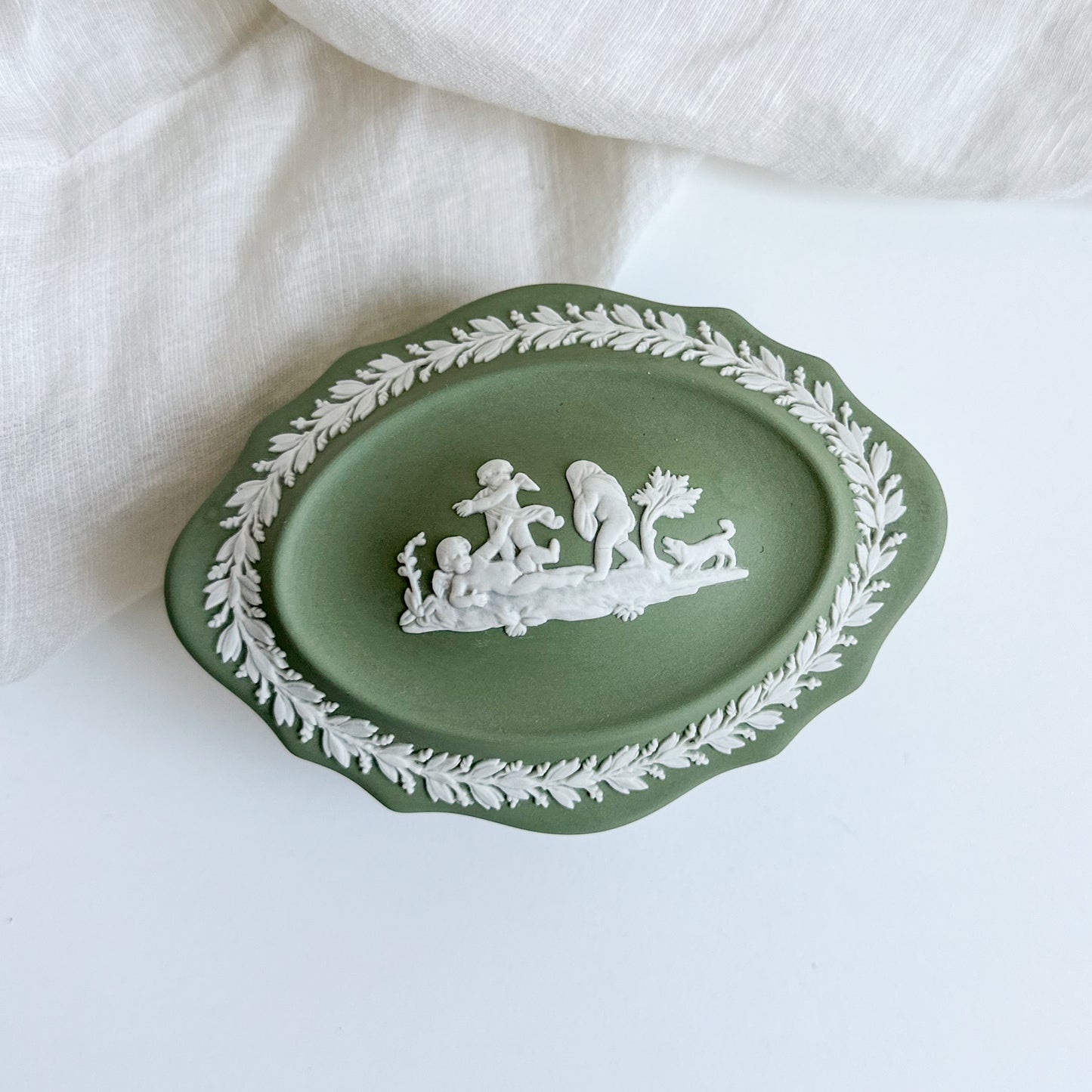 Green Jasperware Box by Wedgwood