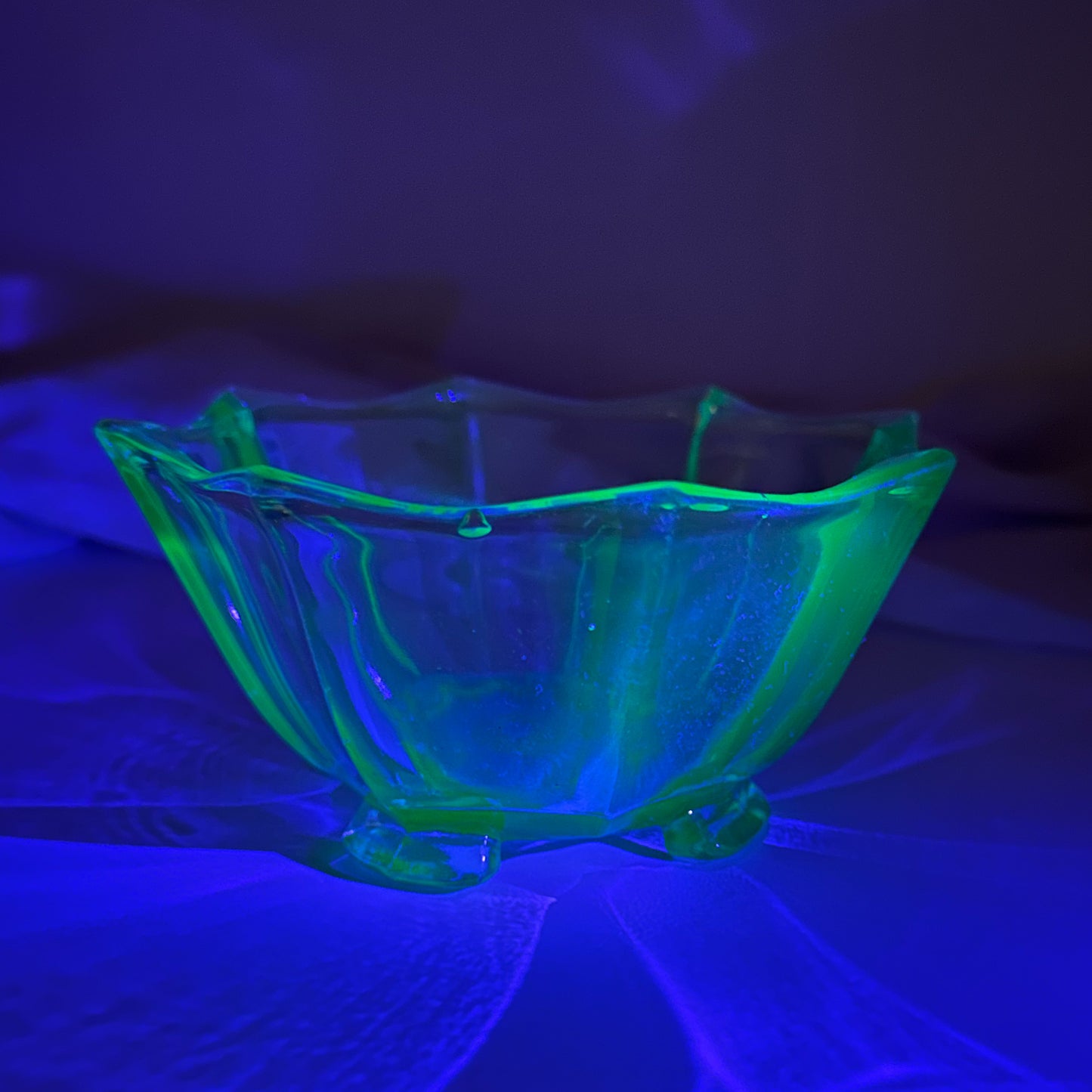 Art Deco Uranium Glass Bowl