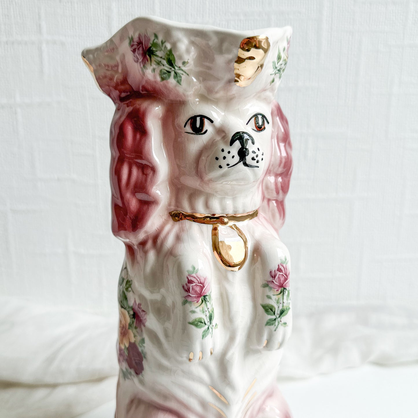 Antique Staffordshire Spaniel Jug