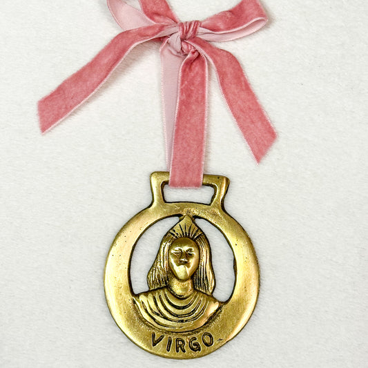 Brass Ornament with Pink Ribbon 4