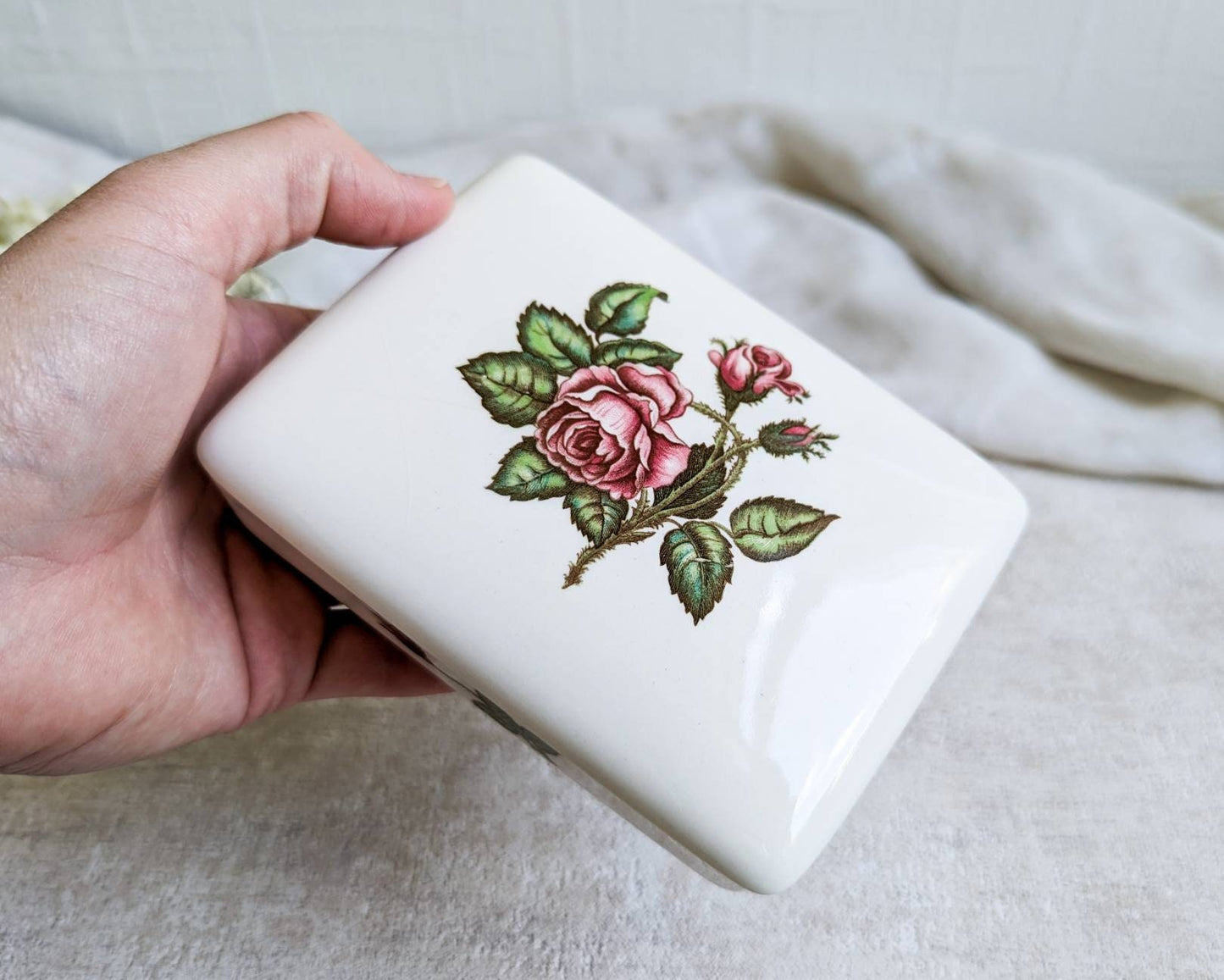 Wedgwood “Moss Rose” Trinket Box