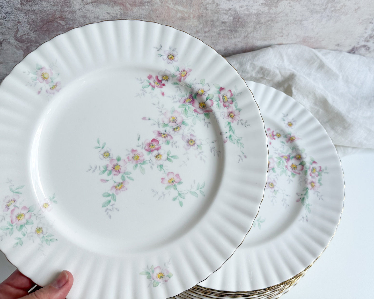 Royal Albert Dinner Plates, “Spring Ballet” Pattern