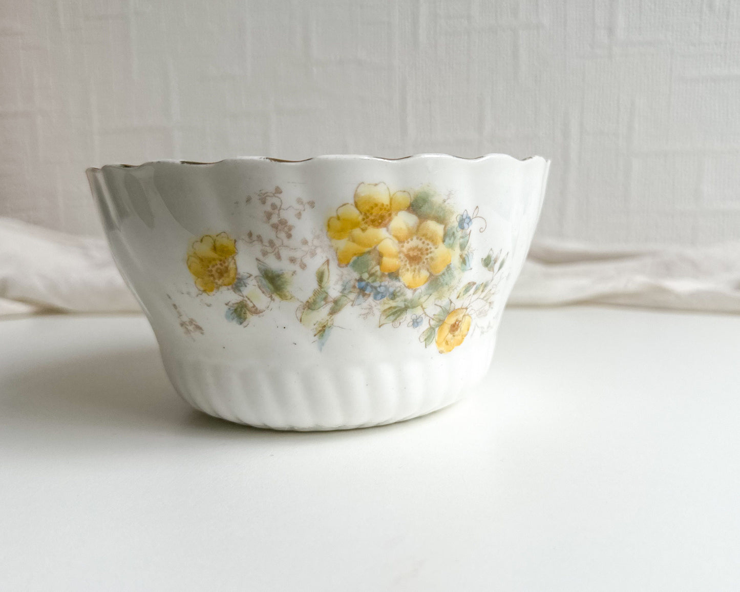 Antique Bowl with Floral Pattern