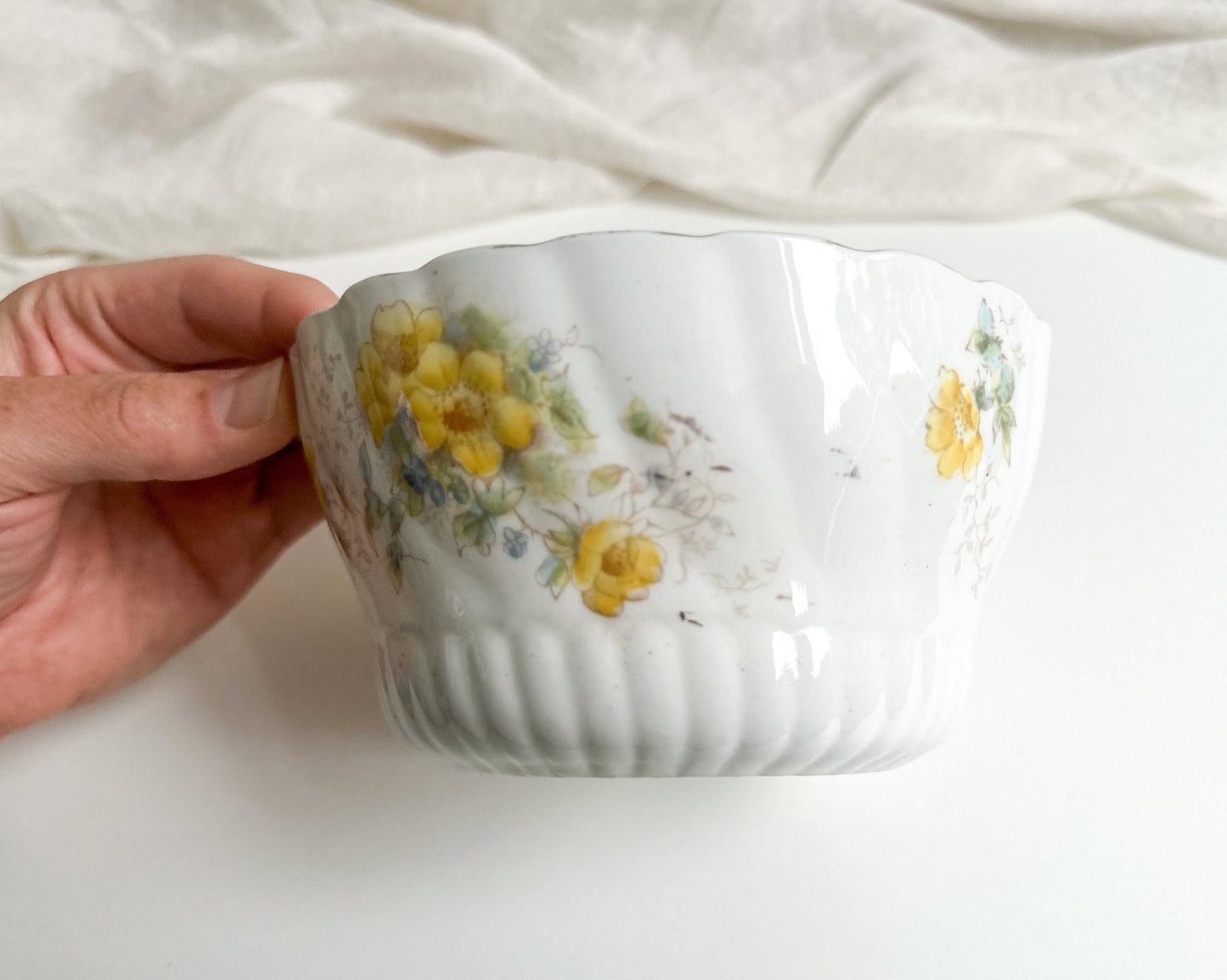 Antique Bowl with Floral Pattern