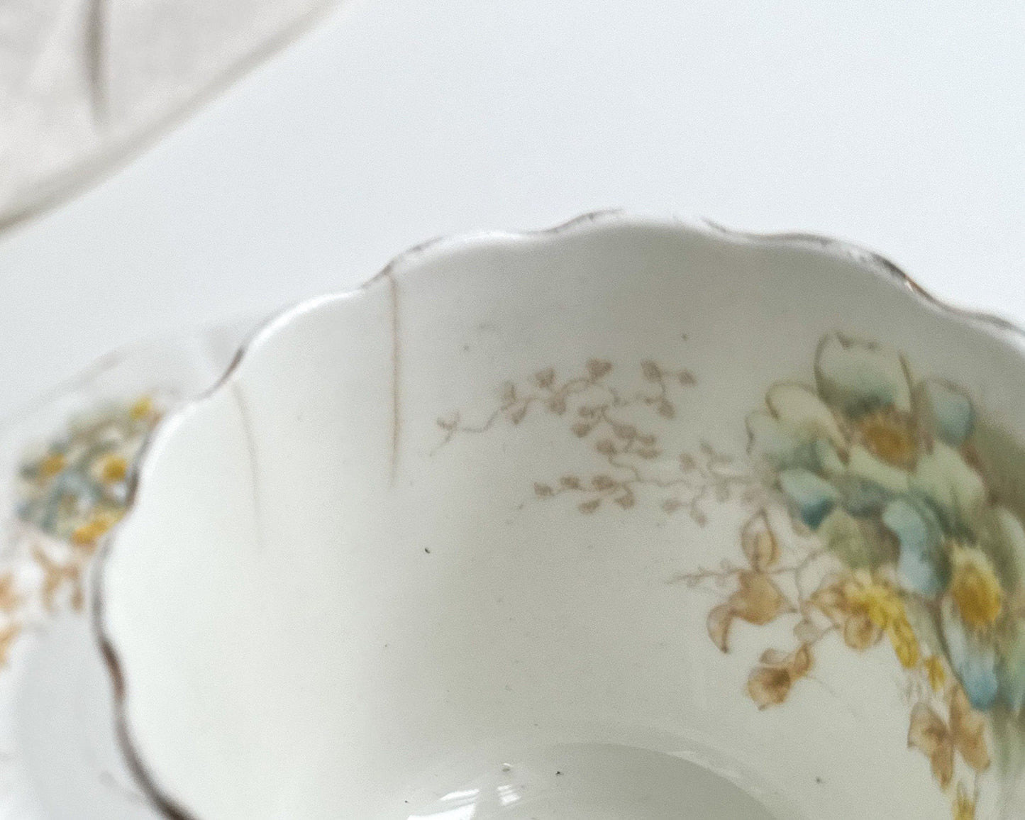 Antique Tea Trio with Damage