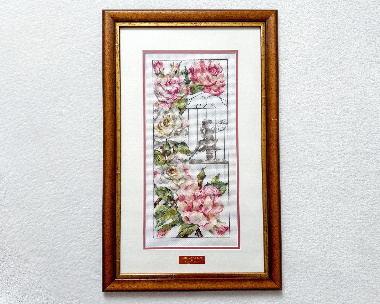 Large Framed Floral Embroidery