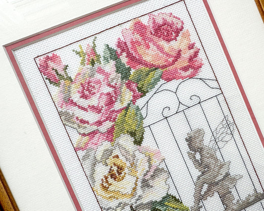 Large Framed Floral Embroidery